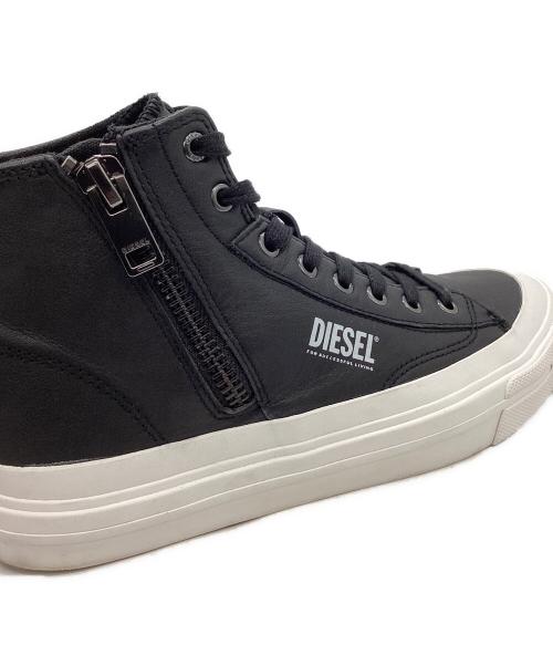 DIESEL（ディーゼル）DIESEL (ディーゼル) DIESEL　ハイカットスニーカー ブラック×ホワイト サイズ:25.5の古着・服飾アイテム