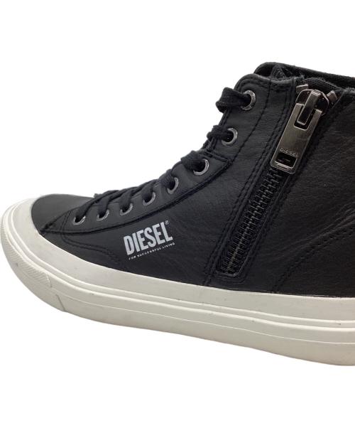 DIESEL（ディーゼル）DIESEL (ディーゼル) DIESEL　ハイカットスニーカー ブラック×ホワイト サイズ:25.5の古着・服飾アイテム