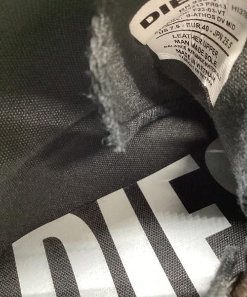 DIESEL（ディーゼル）DIESEL (ディーゼル) DIESEL　ハイカットスニーカー ブラック×ホワイト サイズ:25.5の古着・服飾アイテム