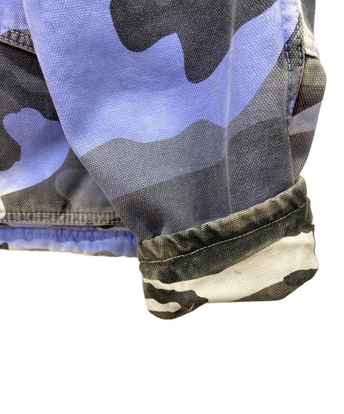 stussy（ステューシー）stussy (ステューシー) Spray Dye Canvas ShopJacket ブルー×ブラック サイズ:Ｓの古着・服飾アイテム