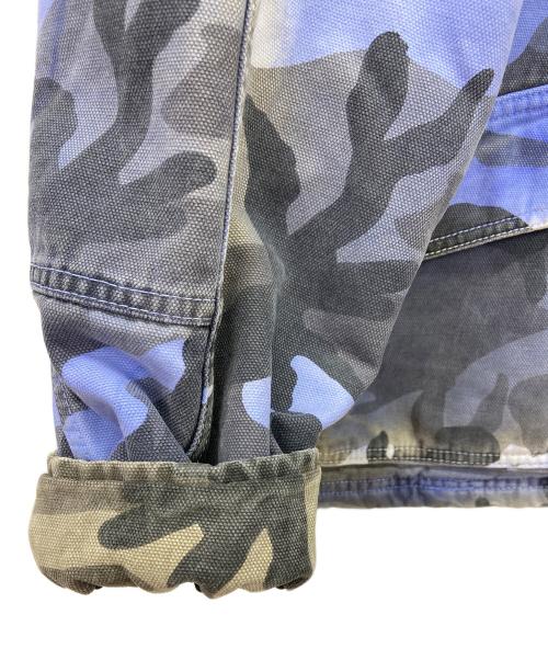 stussy（ステューシー）stussy (ステューシー) Spray Dye Canvas ShopJacket ブルー×ブラック サイズ:Ｓの古着・服飾アイテム