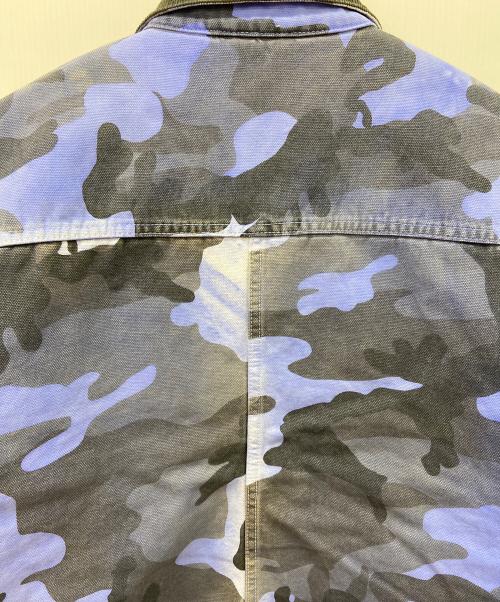 stussy（ステューシー）stussy (ステューシー) Spray Dye Canvas ShopJacket ブルー×ブラック サイズ:Ｓの古着・服飾アイテム