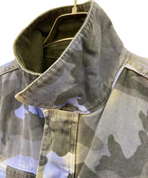 stussy（ステューシー）stussy (ステューシー) Spray Dye Canvas ShopJacket ブルー×ブラック サイズ:Ｓの古着・服飾アイテム