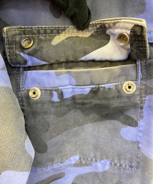 stussy（ステューシー）stussy (ステューシー) Spray Dye Canvas ShopJacket ブルー×ブラック サイズ:Ｓの古着・服飾アイテム