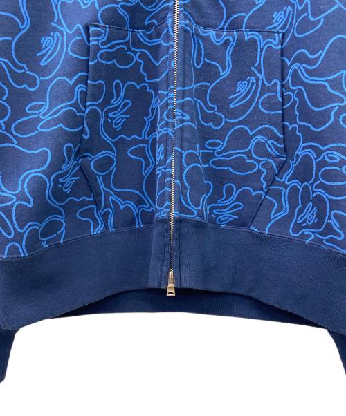 A BATHING APE（ア ベイシング エイプ）A BATHING APE (ア ベイシング エイプ) シャークジップパーカー ブルー サイズ:Mの古着・服飾アイテム