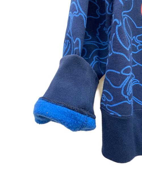 A BATHING APE（ア ベイシング エイプ）A BATHING APE (ア ベイシング エイプ) シャークジップパーカー ブルー サイズ:Mの古着・服飾アイテム