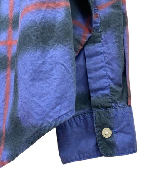SUPREME（シュプリーム）Supreme (シュプリーム) Supreme　Spray Tartan Shirt　21SS　長袖シャツ ブルー×オレンジ サイズ:Sの古着・服飾アイテム