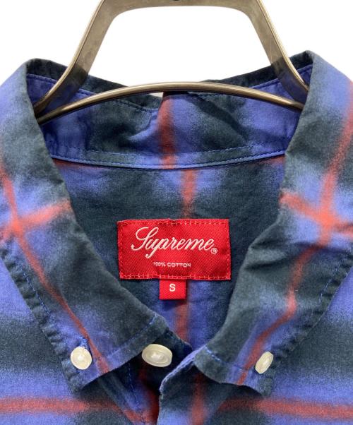 SUPREME（シュプリーム）Supreme (シュプリーム) Supreme　Spray Tartan Shirt　21SS　長袖シャツ ブルー×オレンジ サイズ:Sの古着・服飾アイテム