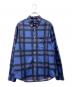 Supreme（シュプリーム）の古着「Supreme　Spray Tartan Shirt　21SS　長袖シャツ」｜ブルー×オレンジ
