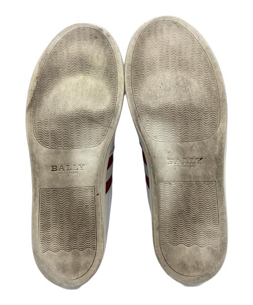 BALLY（バリー）BALLY (バリー) BALLY　スリッポン ホワイト×レッド サイズ:US10Dの古着・服飾アイテム