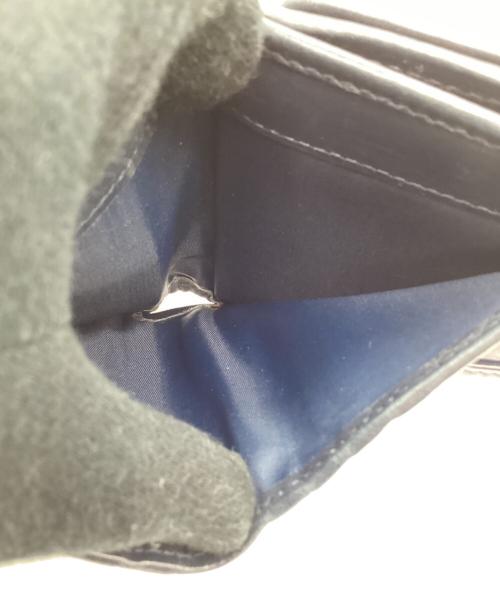 Christian Dior（クリスチャン ディオール）Christian Dior (クリスチャン ディオール) Christian Dior 　トロッター　3つ折り財布 ネイビー×ベージュの古着・服飾アイテム