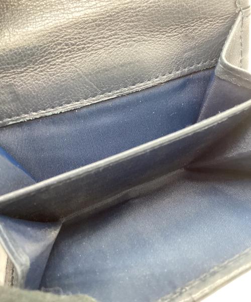 Christian Dior（クリスチャン ディオール）Christian Dior (クリスチャン ディオール) Christian Dior 　トロッター　3つ折り財布 ネイビー×ベージュの古着・服飾アイテム