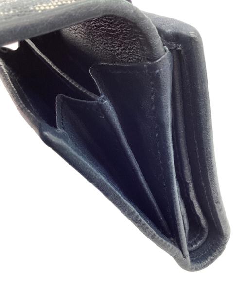 Christian Dior（クリスチャン ディオール）Christian Dior (クリスチャン ディオール) Christian Dior 　トロッター　3つ折り財布 ネイビー×ベージュの古着・服飾アイテム