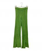 sodukスドーク）の古着「slit knit trousers」｜グリーン