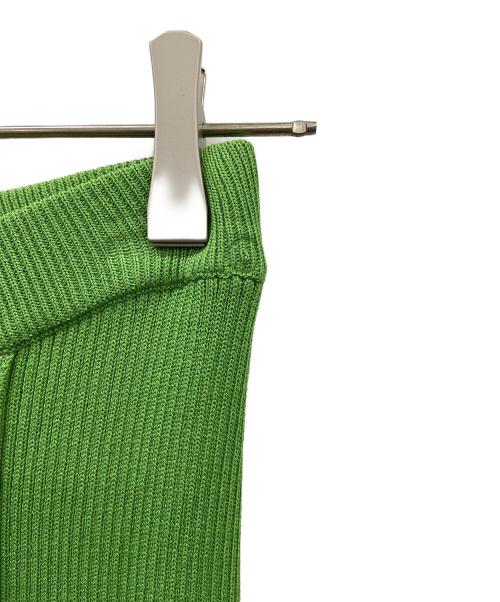 soduk（スドーク）soduk (スドーク) slit knit trousers グリーン サイズ:不明（実寸サイズ参照）の古着・服飾アイテム