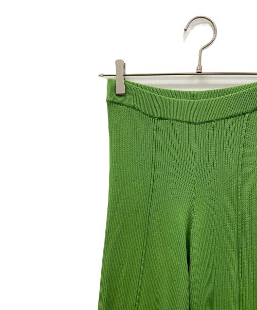 soduk（スドーク）soduk (スドーク) slit knit trousers グリーン サイズ:不明（実寸サイズ参照）の古着・服飾アイテム