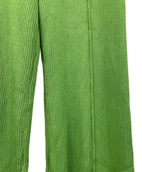 soduk（スドーク）soduk (スドーク) slit knit trousers グリーン サイズ:不明（実寸サイズ参照）の古着・服飾アイテム