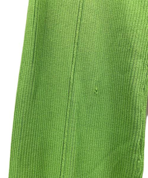 soduk（スドーク）soduk (スドーク) slit knit trousers グリーン サイズ:不明（実寸サイズ参照）の古着・服飾アイテム