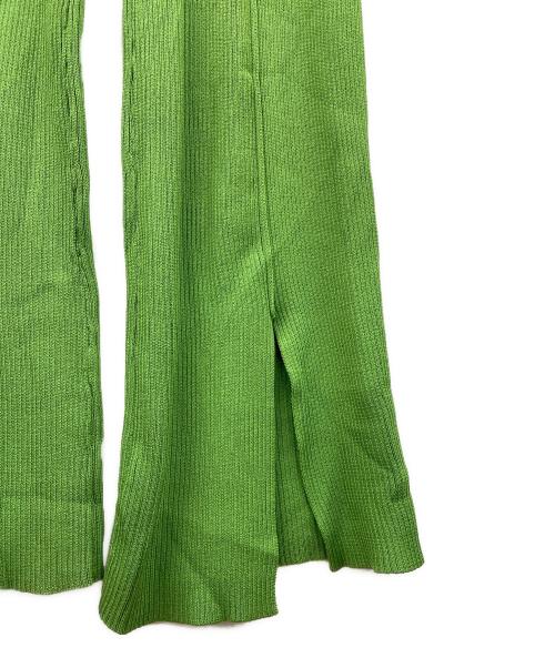 soduk（スドーク）soduk (スドーク) slit knit trousers グリーン サイズ:不明（実寸サイズ参照）の古着・服飾アイテム