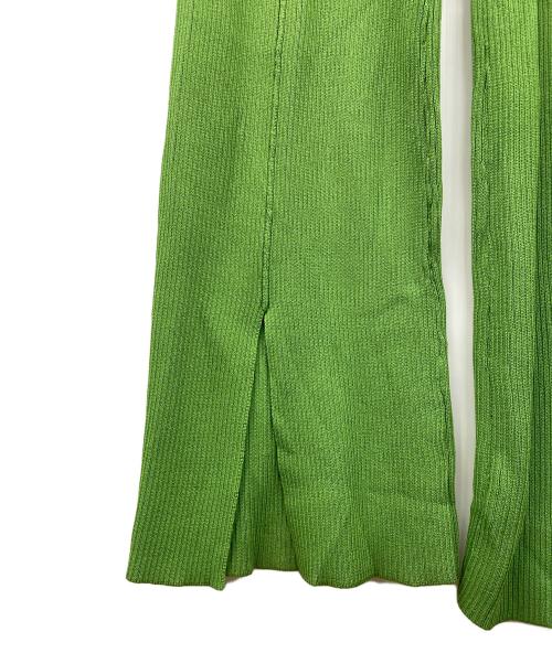 soduk（スドーク）soduk (スドーク) slit knit trousers グリーン サイズ:不明（実寸サイズ参照）の古着・服飾アイテム