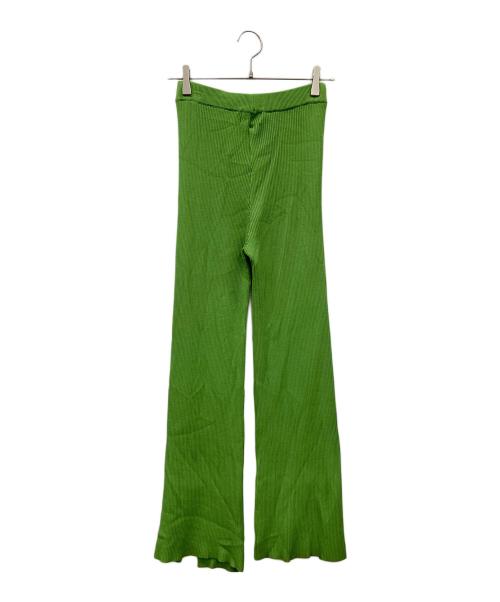 soduk（スドーク）soduk (スドーク) slit knit trousers グリーン サイズ:不明（実寸サイズ参照）の古着・服飾アイテム