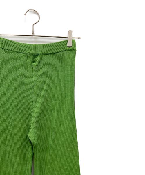 soduk（スドーク）soduk (スドーク) slit knit trousers グリーン サイズ:不明（実寸サイズ参照）の古着・服飾アイテム
