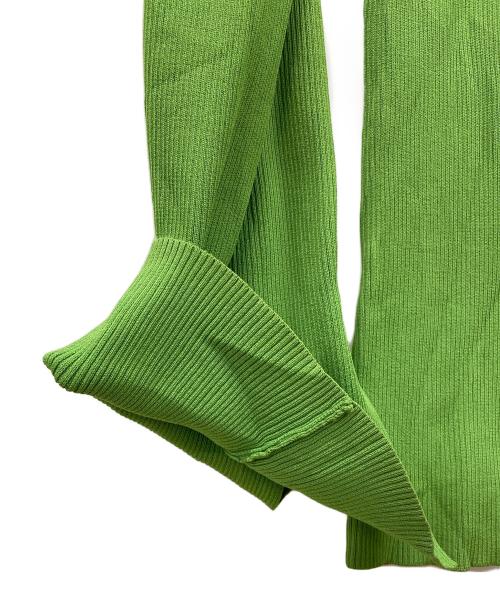 soduk（スドーク）soduk (スドーク) slit knit trousers グリーン サイズ:不明（実寸サイズ参照）の古着・服飾アイテム