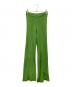 soduk（スドーク）の古着「slit knit trousers」｜グリーン