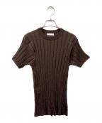 UNE HEURESウ ヘフ）の古着「UNE HEURES　薄手ニット」｜ブラウン