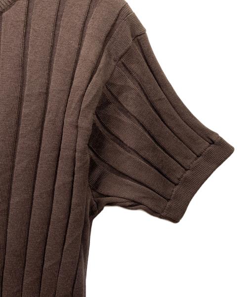 UNE HEURES（ウ ヘフ）UNE HEURES (ウ ヘフ) UNE HEURES　薄手ニット ブラウン サイズ:Sの古着・服飾アイテム