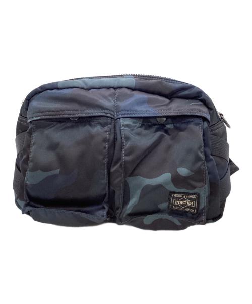 PORTER（ポーター）PORTER (ポーター) PORTER　タンカー　30th ANNIVERSARY MODEL　ウエストバッグ ネイビー×ブラックの古着・服飾アイテム