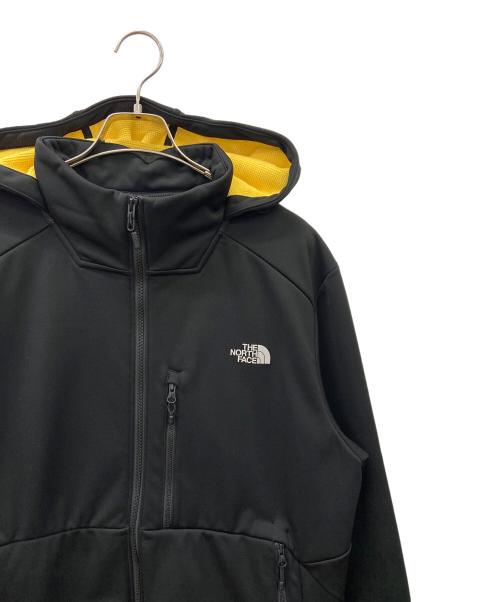 THE NORTH FACE（ザ ノース フェイス）THE NORTH FACE (ザ ノース フェイス) APEX RISOR SOFT SHELL JACKET ブラック×イエロー サイズ:Lの古着・服飾アイテム