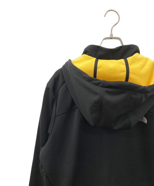 THE NORTH FACE（ザ ノース フェイス）THE NORTH FACE (ザ ノース フェイス) APEX RISOR SOFT SHELL JACKET ブラック×イエロー サイズ:Lの古着・服飾アイテム