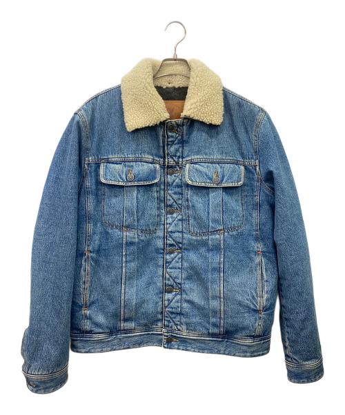 DIESEL（ディーゼル）DIESEL (ディーゼル) D-UNIKO-SPボアデニムジャケット ブルー×ホワイト サイズ:Mの古着・服飾アイテム