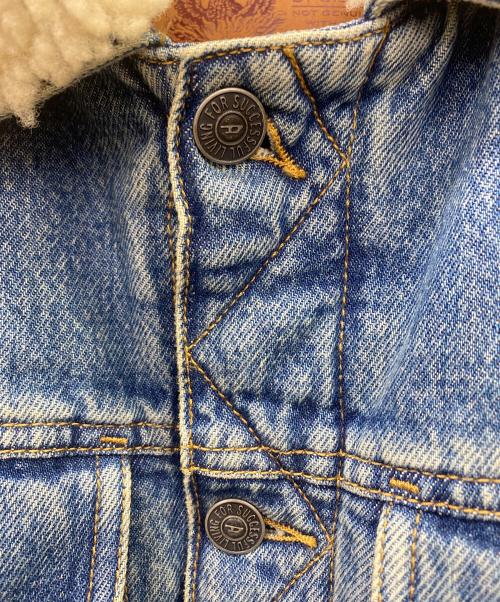 DIESEL（ディーゼル）DIESEL (ディーゼル) D-UNIKO-SPボアデニムジャケット ブルー×ホワイト サイズ:Mの古着・服飾アイテム