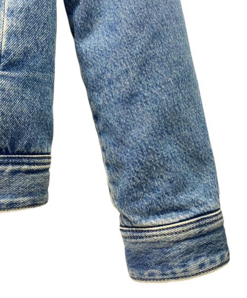 DIESEL（ディーゼル）DIESEL (ディーゼル) D-UNIKO-SPボアデニムジャケット ブルー×ホワイト サイズ:Mの古着・服飾アイテム