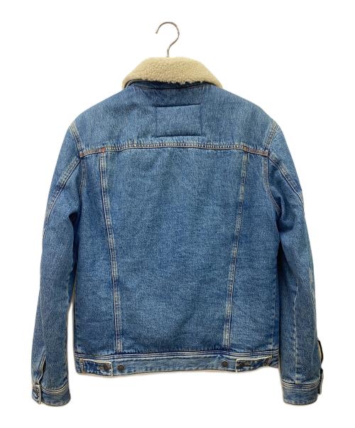 DIESEL（ディーゼル）DIESEL (ディーゼル) D-UNIKO-SPボアデニムジャケット ブルー×ホワイト サイズ:Mの古着・服飾アイテム
