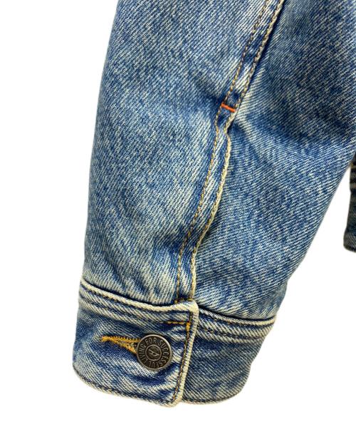 DIESEL（ディーゼル）DIESEL (ディーゼル) D-UNIKO-SPボアデニムジャケット ブルー×ホワイト サイズ:Mの古着・服飾アイテム