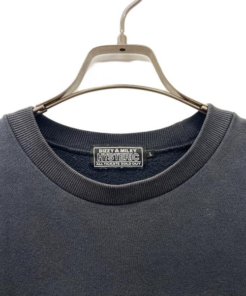 Hysteric Glamour（ヒステリックグラマー）Hysteric Glamour (ヒステリックグラマー) PSYCHEDELICスウェット ブラック×ホワイト サイズ:Lの古着・服飾アイテム