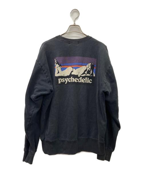 Hysteric Glamour（ヒステリックグラマー）Hysteric Glamour (ヒステリックグラマー) PSYCHEDELICスウェット ブラック×ホワイト サイズ:Lの古着・服飾アイテム