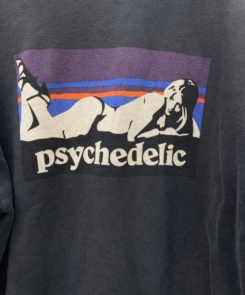 Hysteric Glamour（ヒステリックグラマー）Hysteric Glamour (ヒステリックグラマー) PSYCHEDELICスウェット ブラック×ホワイト サイズ:Lの古着・服飾アイテム
