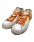 NIKE（ナイキ）の古着「NIKE　sacai　NIKE BLAZER LOW　ローカットスニーカー」｜ホワイト×オレンジ