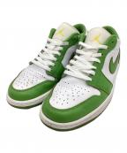 NIKEナイキ）の古着「NIKE　Air Jordan 1 Low SE　ローカットスニーカー」｜ホワイト×グリーン