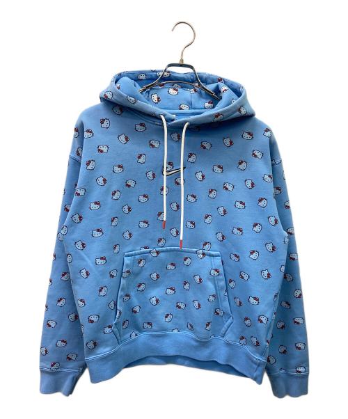 NIKE（ナイキ）NIKE (ナイキ) HELLO KITTY (ハローキティ) プルオーバーパーカー スカイブルー サイズ:Sの古着・服飾アイテム