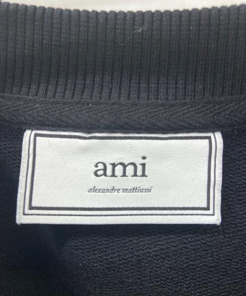 ami（アミ）ami (アミ) ハートロゴスウェット ブラック サイズ:XSの古着・服飾アイテム