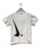 PLAY COMME des GARCONS×NIKEプレイコムデギャルソン×ナイキ）の古着「半袖カットソー」｜ホワイト