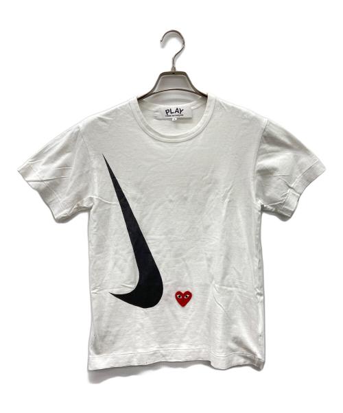 PLAY COMME des GARCONS（プレイコムデギャルソン）PLAY COMME des GARCONS (プレイコムデギャルソン) NIKE (ナイキ) 半袖カットソー ホワイト サイズ:Sの古着・服飾アイテム