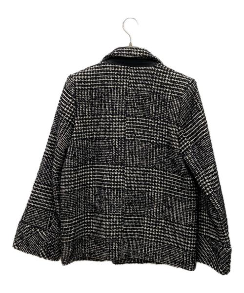 HER LIP TO（ハーリップトゥ）Her lip to (ハーリップトゥ) HEMINGWAY CHECK TWEED JACKET ブラック×ホワイト サイズ:Mの古着・服飾アイテム