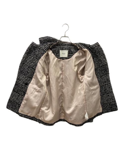 HER LIP TO（ハーリップトゥ）Her lip to (ハーリップトゥ) HEMINGWAY CHECK TWEED JACKET ブラック×ホワイト サイズ:Mの古着・服飾アイテム