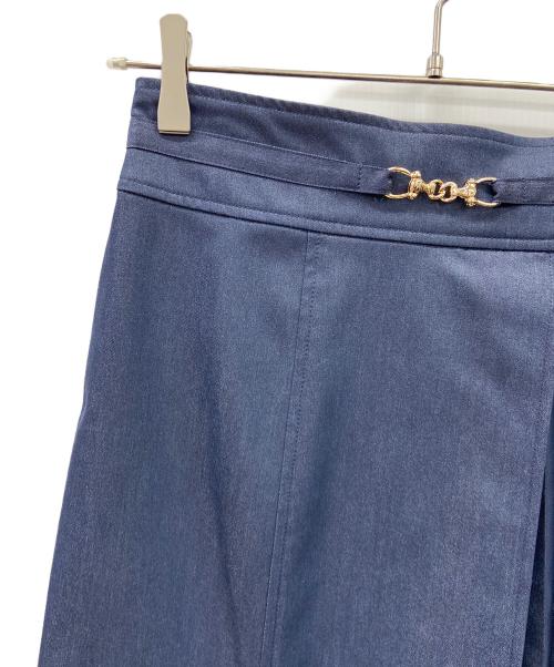 HER LIP TO（ハーリップトゥ）Her lip to (ハーリップトゥ) Pleated Denim-Effect Bit Skirt ネイビー サイズ:M 未使用品の古着・服飾アイテム